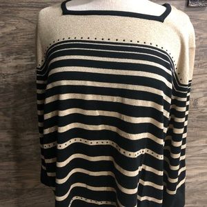 Alfred dunner shimmer gold and black